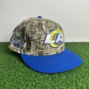 Los Angeles Rams Hat Men 7 3/8 Realtree Camo 59Fifty New Era Fitted Cap‎